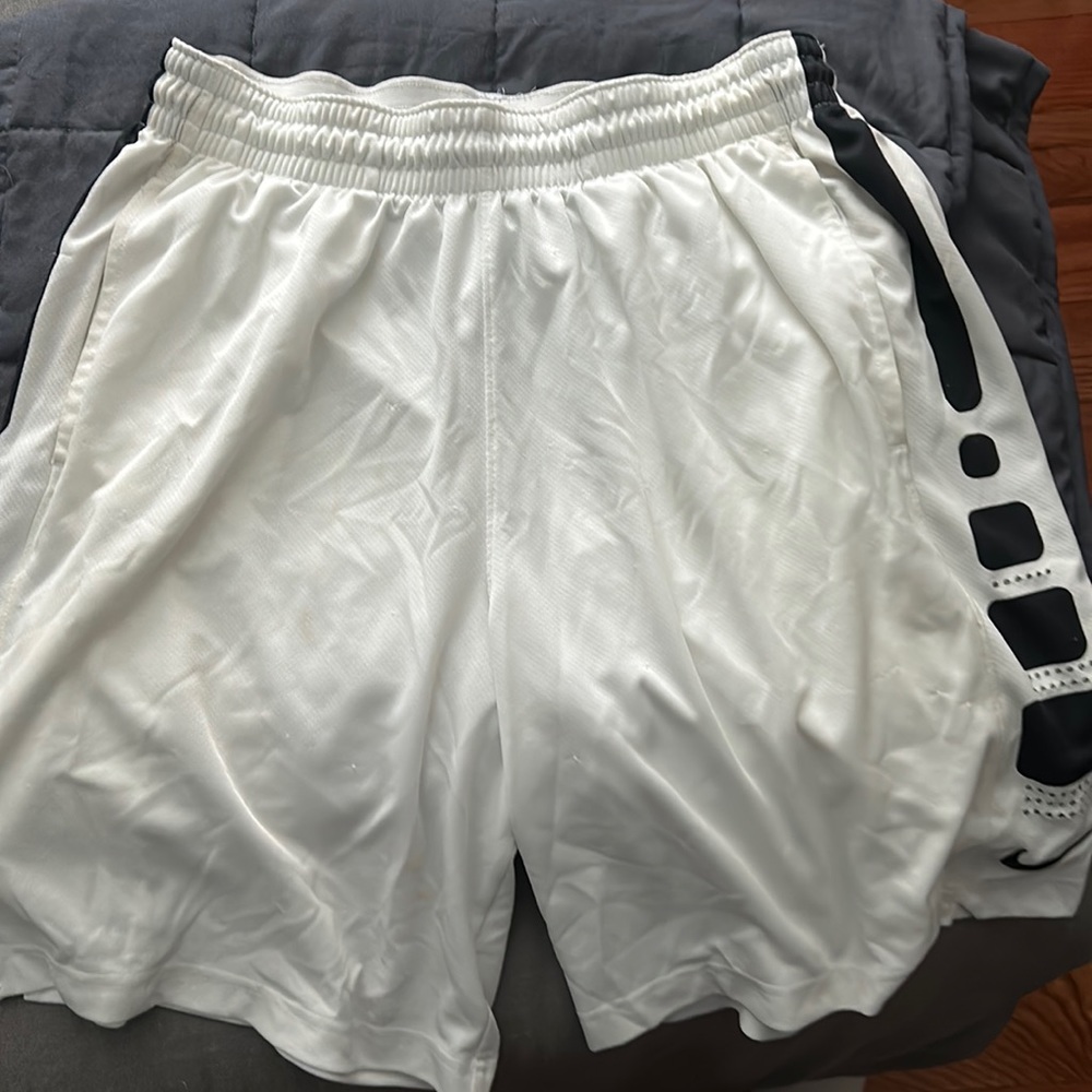 White Nike Youth Elite Shorts Size XL